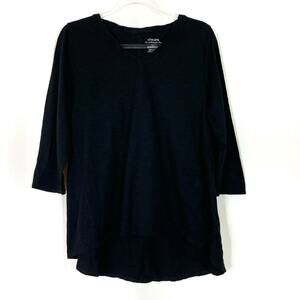 Chico's | The Ultimate Tee Black 3/4 Sleeve Cotton Modal Shirt Chico's 2/Women L